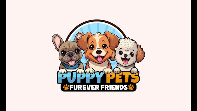 design a custom cartoon dog character or pet logo