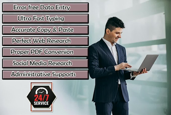 do copy paste, web research scraping, data entry typing work
