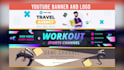 youtube channel branding with logo, banner, and thumbnail