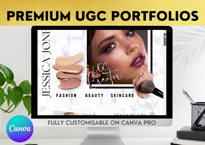 create your ugc portfolio website on canva