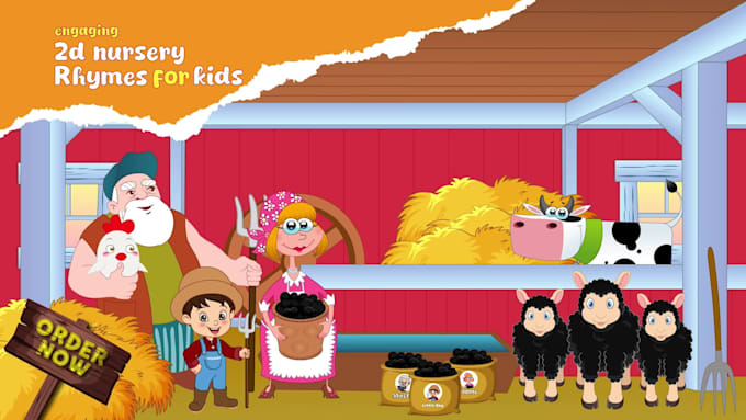 create engaging 2d nursery rhymes for kids