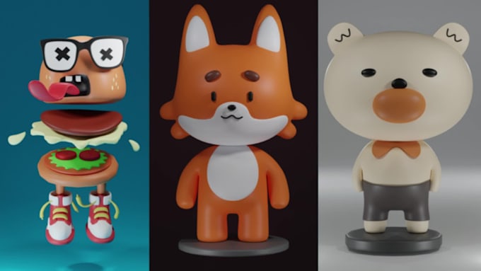 design a 3d character model for you in blender