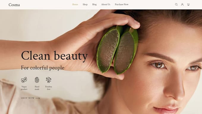 design beauty website, cosmetic website, salon website, spa website