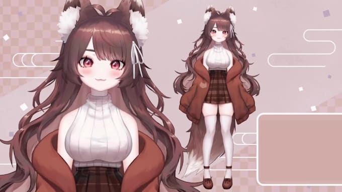 design vtuber model, live2d model, vtuber rigging, vtuber avatar, vtuber art