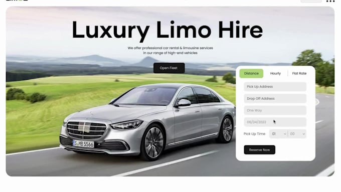 limousine website chauffeur website taxi booking website vtc website airport