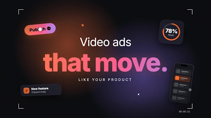 create a motion graphics video ad for your app, saas or brand