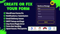 fix or create contact form 7, gravity forms for wordpress fast fix