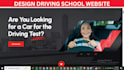 design driving school website instructor landing page taxi booking website
