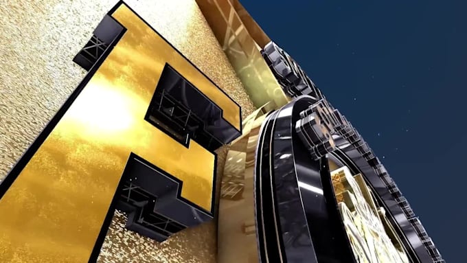 create metallic 3d logo animation video