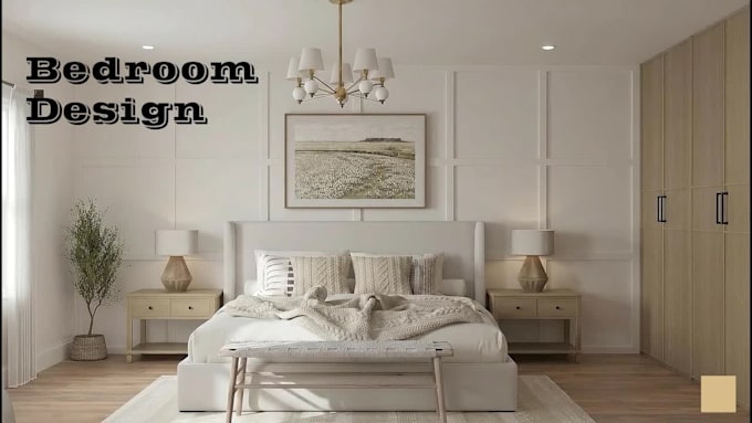 design a modern, scandinavian bedroom to suit your needs