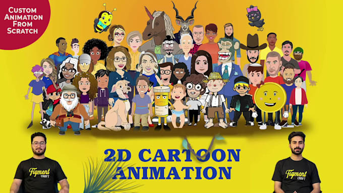 create custom 2d cartoon animation video