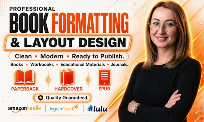 professionally format and design your book, workbook or journal