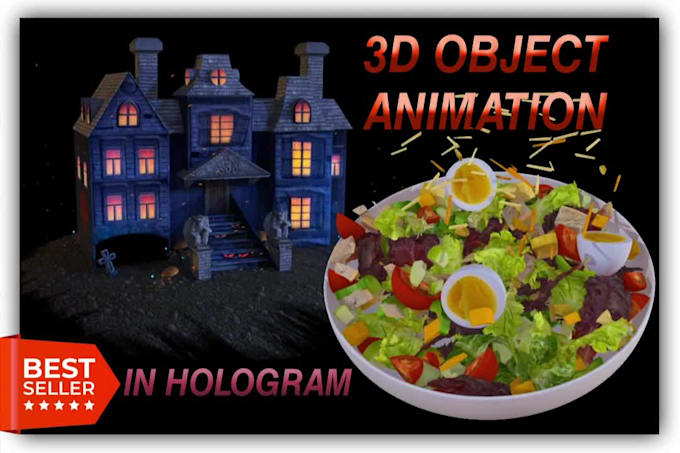 make 3d object animation in hologram