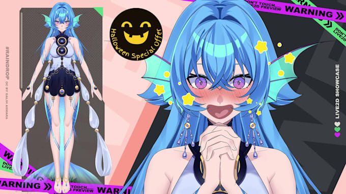 design live2d vtuber anime model and rigging for vtube studio