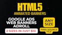 do animated html5 google banner display adsense ads