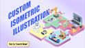 design modern unique isometric vector illustrations