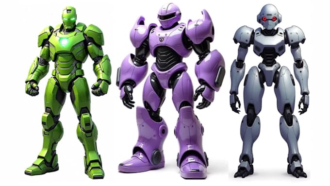 model, sculpt and texture game ready characters, creatures and robots for you