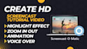 create screencast tutorial video for software, app, website