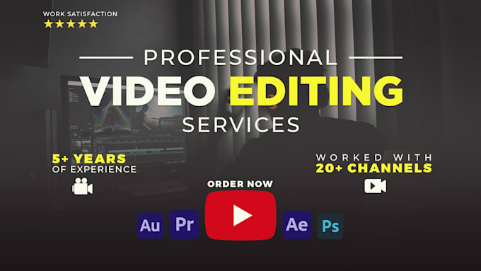 do professional youtube video editing and post production