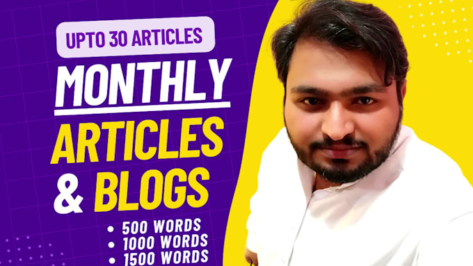 Do 30 engaging seo blog posts monthly by Uzairshah414 | Fiverr