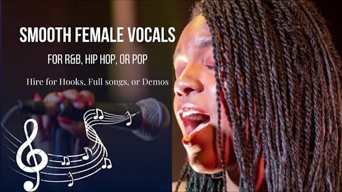 record smooth rnb female vocals or hooks for your song