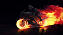 make fire motorcycle logo reveal intro
