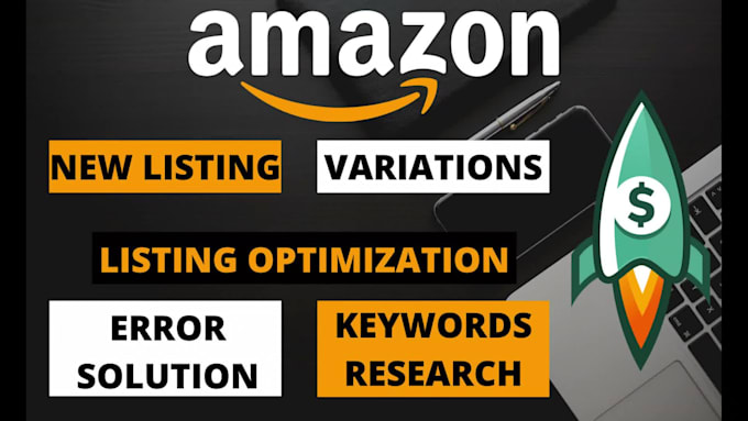 create amazon listing and variations with keywords
