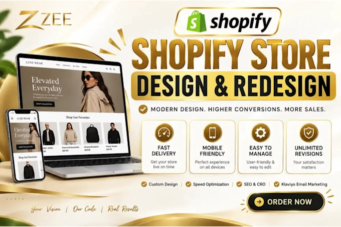 do shopify redesign, build and rebuild shopify store