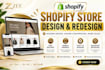 do shopify redesign, build and rebuild shopify store