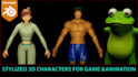 create game ready stylized 3d models in blender