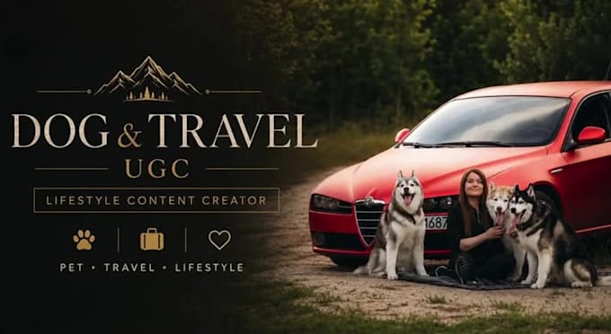 create pet, travel and lifestyle ugc videos with 3 huskies