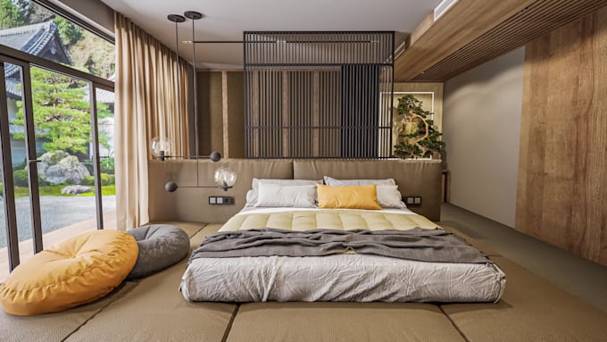 create 3d model and high quality interior architectural renders