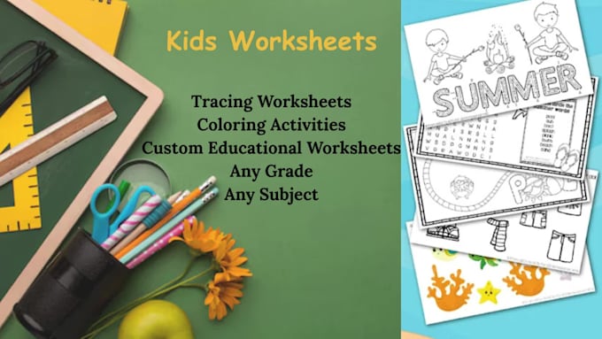 creat educational worksheets for kids