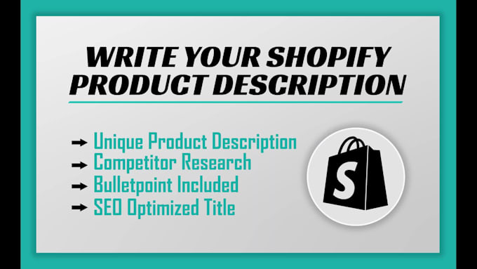 write SEO friendly shopify product description