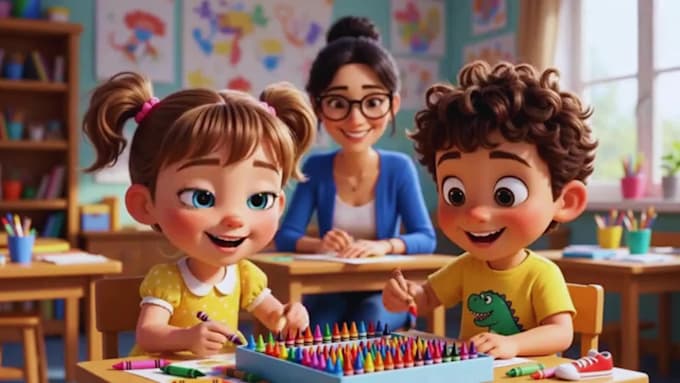create 3d kids learning animation with cartoon storytelling