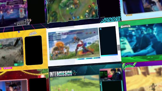 creat a live chat twitch overlay, intermission screen,