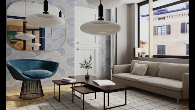 create 3d rendering for interior of home