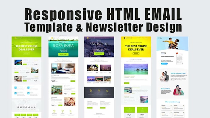 design marketing HTML email template, mailchimp email tempate, newsletter etc