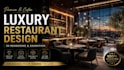 design a modern restaurant interior with realistic 3d renders