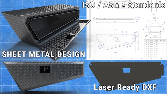 Provide laser ready dxf and sheet metal drawings by Alexanderwandor ...