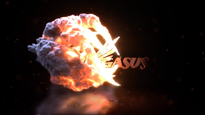make epic smoke and clouds logo reveal intro