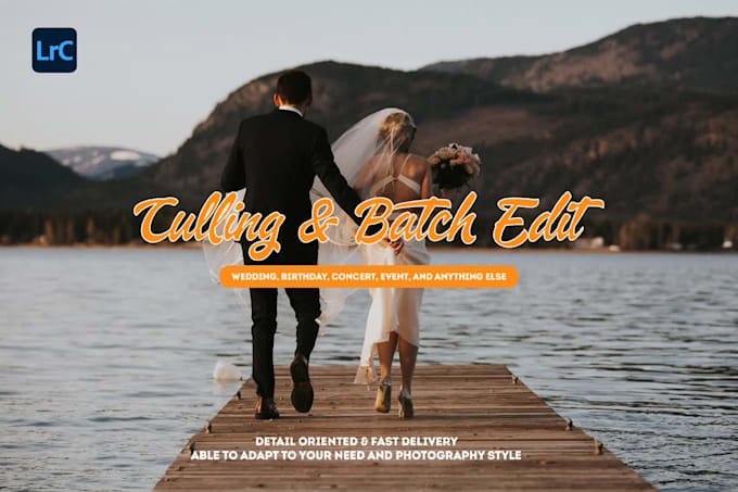 cull, edit and batch process your wedding or event photos