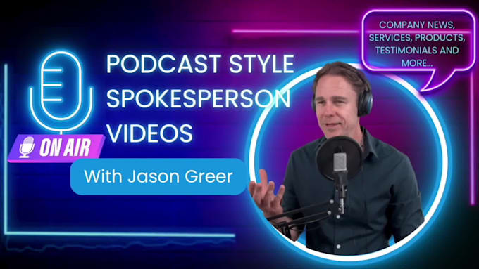 be your male podcast video spokesperson