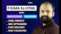 convert figma, PSD, xd, canva to HTML CSS or react with tailwind or bootstrap