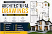 be architect of city permit drawings, 2d floor plans and blueprints in autocad