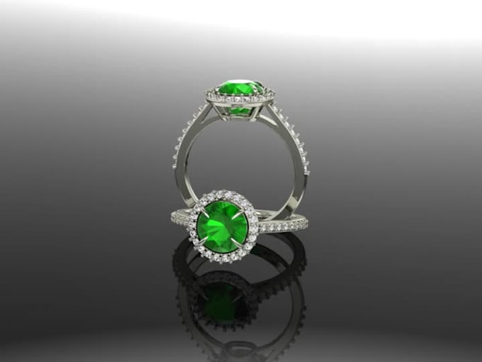 design 3d cad jewelry rings for 3d printing and rendering