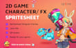 create 2d game character, and fx sprite sheet for your game