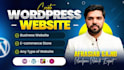 do wordpress website design, landing page, ecommerce website or business website