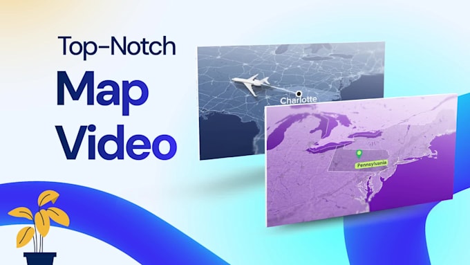 create engaging map animation for travel and business videos