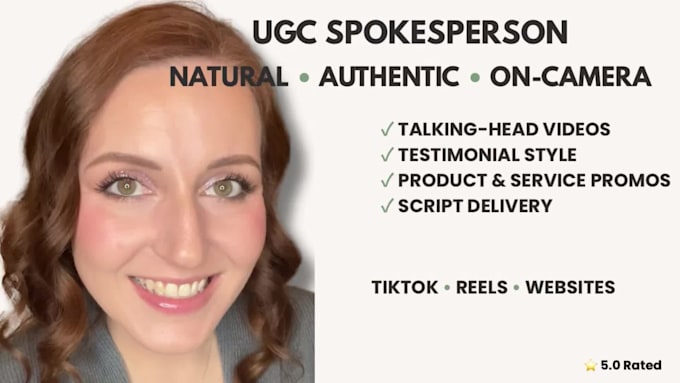 be your natural and authentic ugc spokesperson
